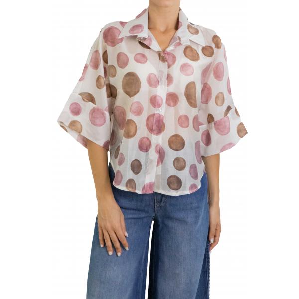 Camicia con pois grandi